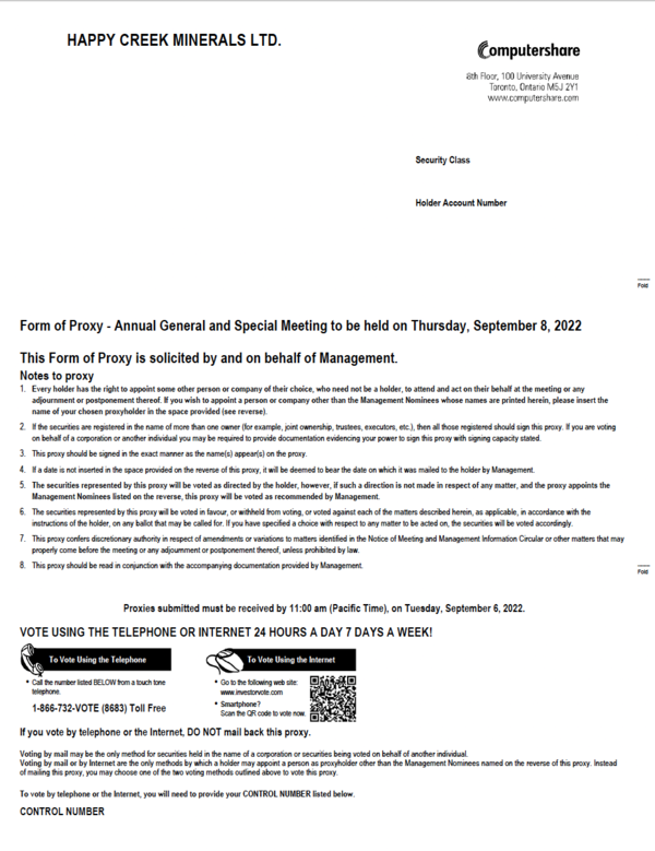 Voting Instruction Form