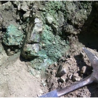 Trench HK12-5 sample 5528678: 4.55% Cu, 12.8 g/t Au, 52.3 g/t Ag